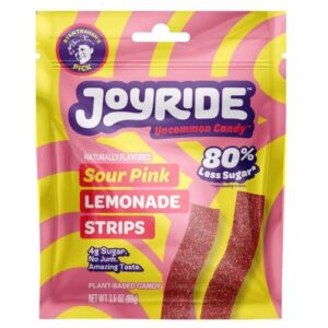 Joyride Sour Pink Lemonade Candy Strips 3.5oz 10ct